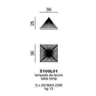 Настольная лампа Beby Group Crystal sand 5100L01 Chrome