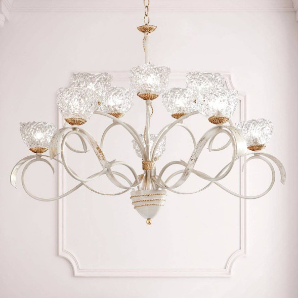 Люстра Masca Artica 1864/10 Bianco oro / Glass 577