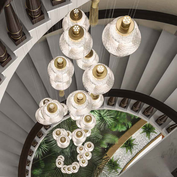 Подвесной светильник Beby Group Love 7620B01 Light Gold Golden Portoino