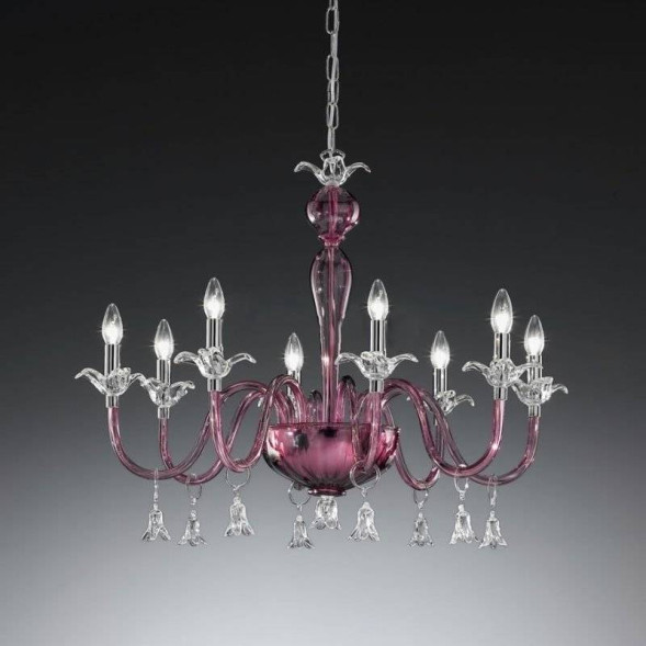 Люстра Vetri Lamp 894/8 Ametista/Cristallo