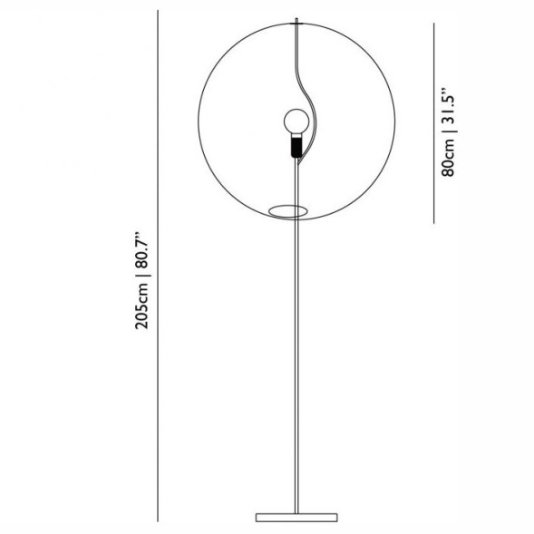 Торшер MOOOI Random light LED FLOOR M MO-PALI631100B + MO-PALI121003