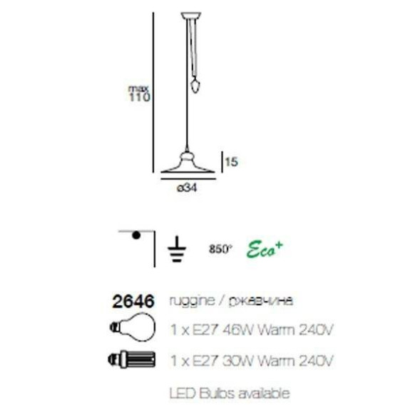 Подвесной светильник Linea Light Classic collection 2646