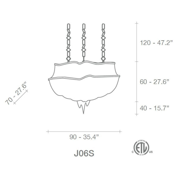 Подвесной светильник Terzani Atlantis J06S E7 C8