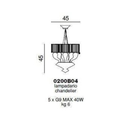 Люстра Beby Group Silver night 0200B04 Chrome Silver Grey White