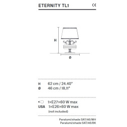 Настольная лампа Masiero Eternity TL1 G03