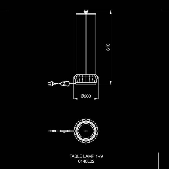 Настольная лампа Beby Platinum 0140L02 Chrome 063