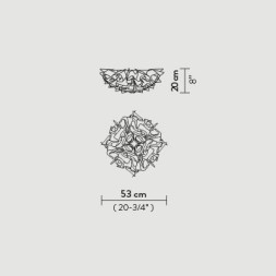 Потолочный светильник Slamp Veli CEILING MEDIUM SILVER VEL78PLF0002S_000