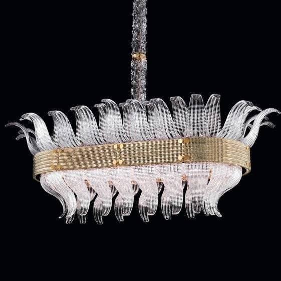 Подвесной светильник Beby Group Milano Deco 8030B03 Light gold Transparent Glass