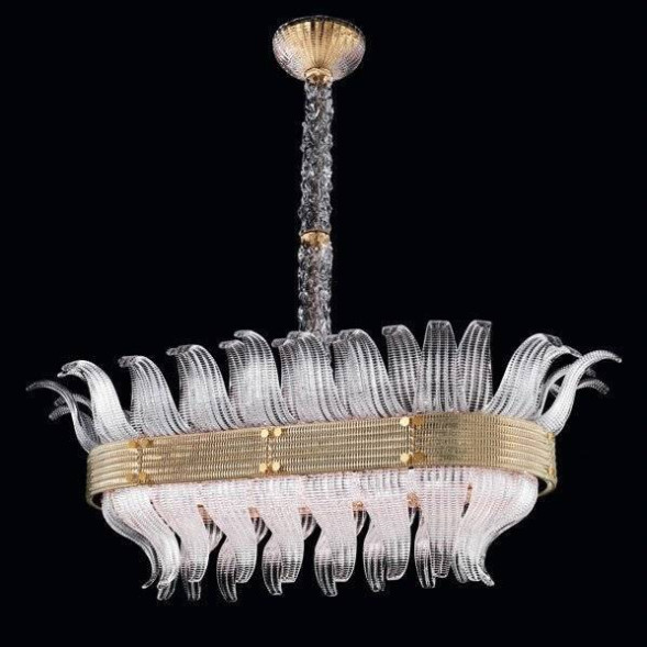 Подвесной светильник Beby Group Milano Deco 8030B03 Light gold Transparent Glass