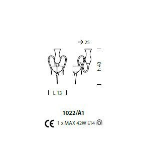 Бра Sylcom Teodato 1022/A1 K CR