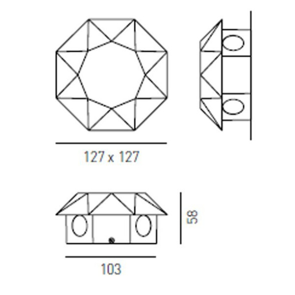 Бра Axo light Adamas ADAMAS 4 WALL LAMP 306 05