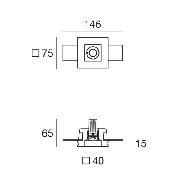 Встраиваемый светильник Linea Light Gypsum 64500N60