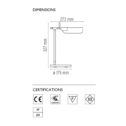 Настольная лампа Flos TAB LED T White F6560009