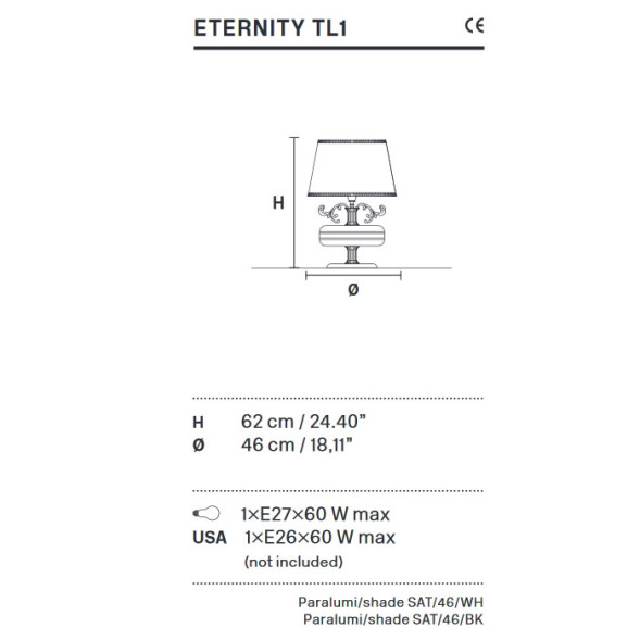 Настольная лампа Masiero Eternity TL1 G04