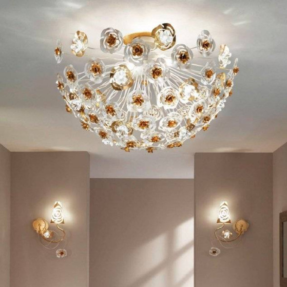 Потолочный светильник Masca Vie en Rose 1839/MSFG Bianco oro / Glass 525