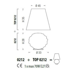 Настольная лампа Sylcom Chaotic 0212 CR + TOP 0212 WEN