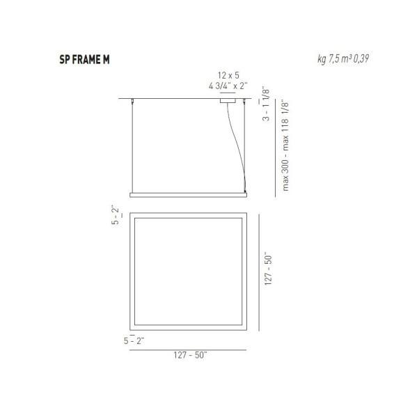 Подвесной светильник Axo Light Lightecture Framework SP FRAME M SPFRAMEMFLEBCXX