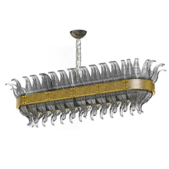 Подвесной светильник Beby Group Milano Deco 8030B05 Light gold Smoked Glass