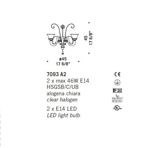 Бра De Majo 7093 A2 070930A20