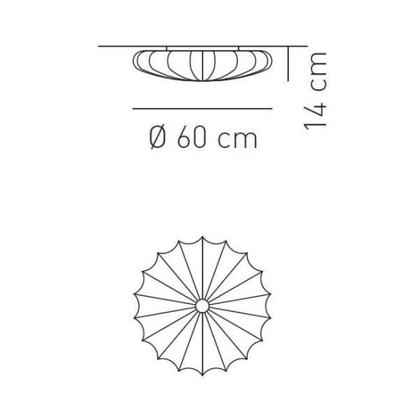 Настенно-потолочный светильник Axo Light Muse PL MUSE 60 MC PLMUSE60MCXXE27