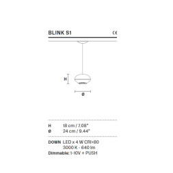 Подвесной светильник Masiero Blink S1 V95 Cut
