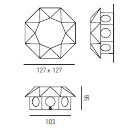 Бра Axo light Adamas ADAMAS 8 WALL LAMP 307 05