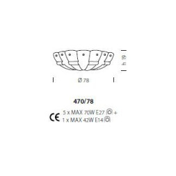 Потолочный светильник Sylcom Tribuno 470/78 CR