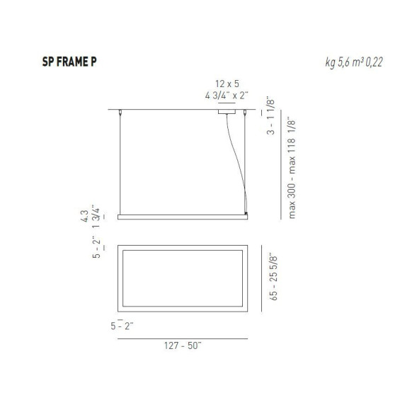 Подвесной светильник Axo Light Lightecture Framework SP FRAME P SPFRAMEPFLEBCXX