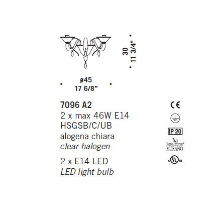 Бра De Majo 7096 A2 070960A24