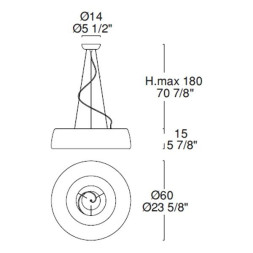 Подвесной светильник iTRE AXEL 60 S Opaco 0001616