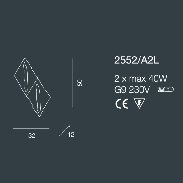 Настенно-потолочный светильник Bellart Alaska 2552/A2L 04/V01