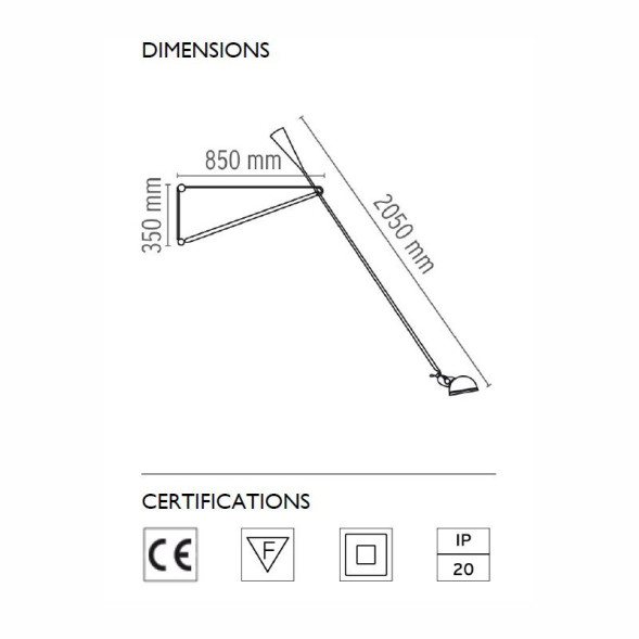 Настенно-потолочный светильник Flos 265 White A0300009