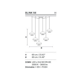 Подвесной светильник Masiero Blink S6 V95 Cut