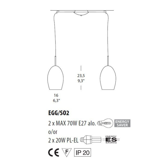 Подвесной светильник Morosini Egg SO2 0161SO04BLIN