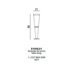 Настольная лампа Beby Group Stone 5150L01 Chrome
