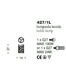 Настольная лампа IDL Bubbles 427/1L Chrome