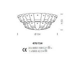 Потолочный светильник Sylcom Tribuno 470/154 CR