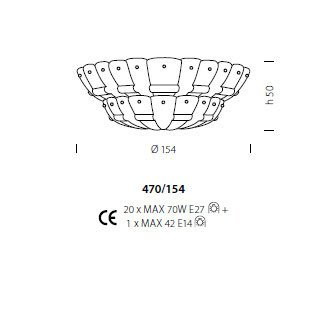 Потолочный светильник Sylcom Tribuno 470/154 CR