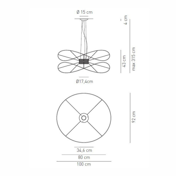 Подвесной светильник Axo Light Hoops SP HOOPS 2 SPHOOPS2ORORLED