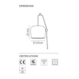 Подвесной светильник Flos AIM Cable Plug White F0092009