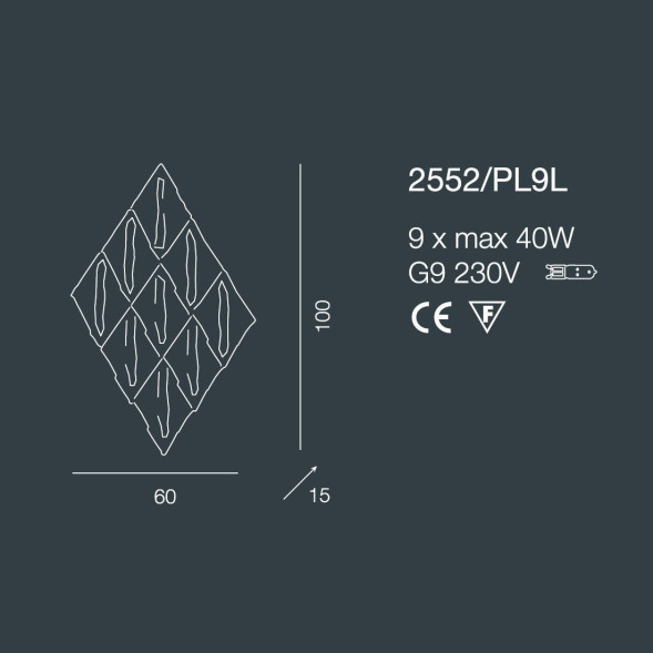 Настенно-потолочный светильник Bellart Alaska 2552/PL9L 04/V03