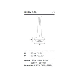 Подвесной светильник Masiero Blink S60 F01 Cut