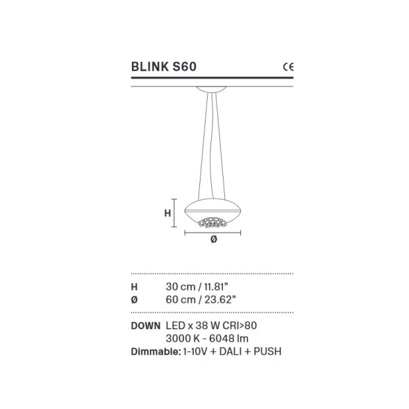Подвесной светильник Masiero Blink S60 F01 Cut