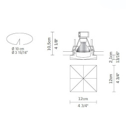 Встраиваемый светильник Fabbian Cindy D27 F28 00