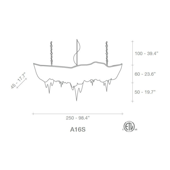 Подвесной светильник Terzani Atlantis A16S E7 C8