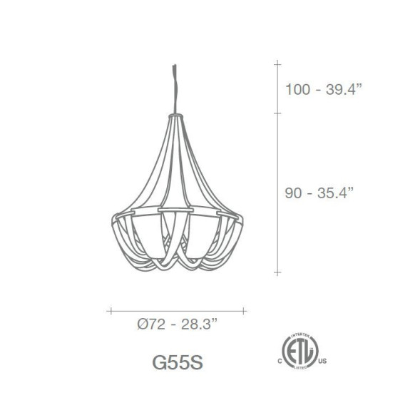 Подвесной светильник Terzani Soscik G55S F7 C8