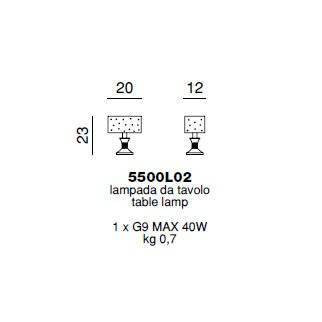 Настольная лампа Beby Group Crystal dream 5500L02 Chrome White Swarovski