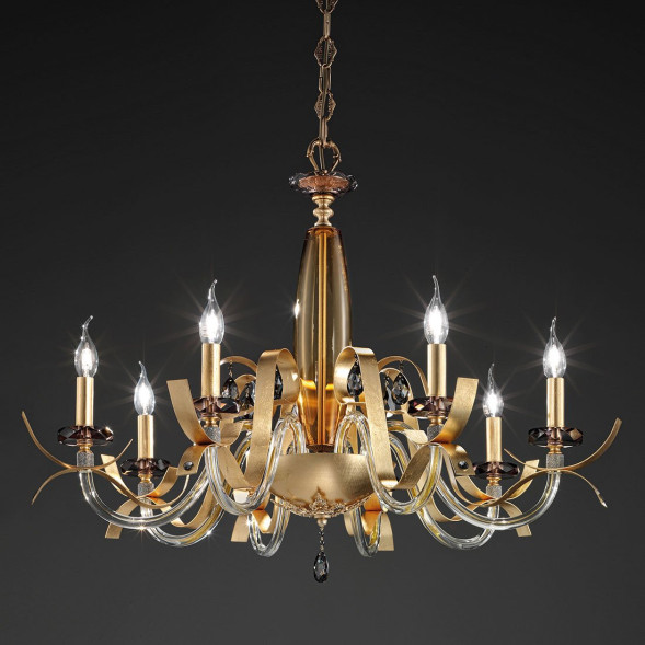 Люстра Euroluce Nuage L6 Gold Amber