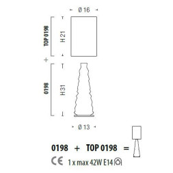 Настольная лампа Sylcom Chaotic 0198 OCE + TOP 0198 WEN