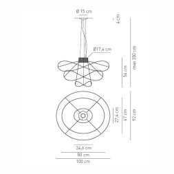 Подвесной светильник Axo Light Hoops SP HOOPS 3 SPHOOPS3ORORLED